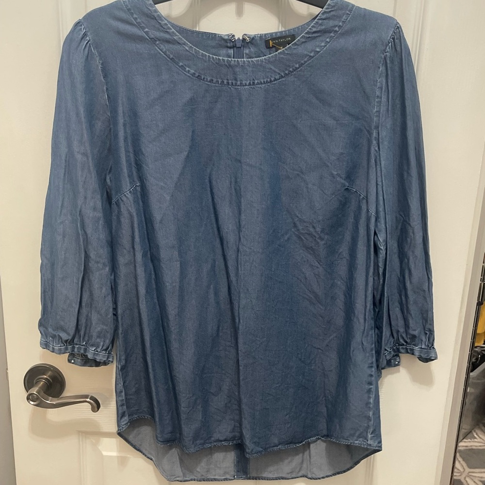 Ann Taylor top size 12 blue top